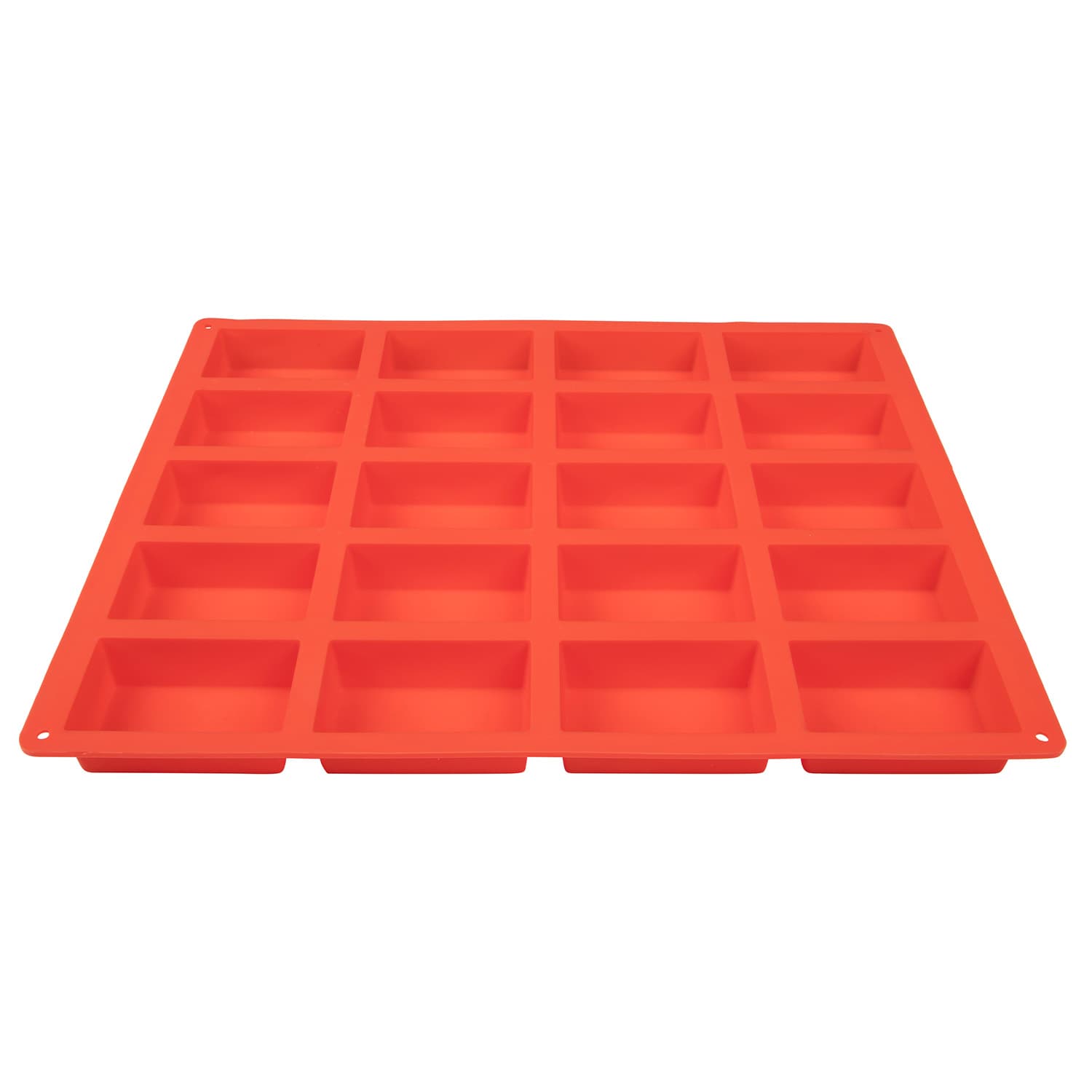 Silicone Brownie Baking Mold, Non-Stick 100% Food Grade (Red, Rectangles)
