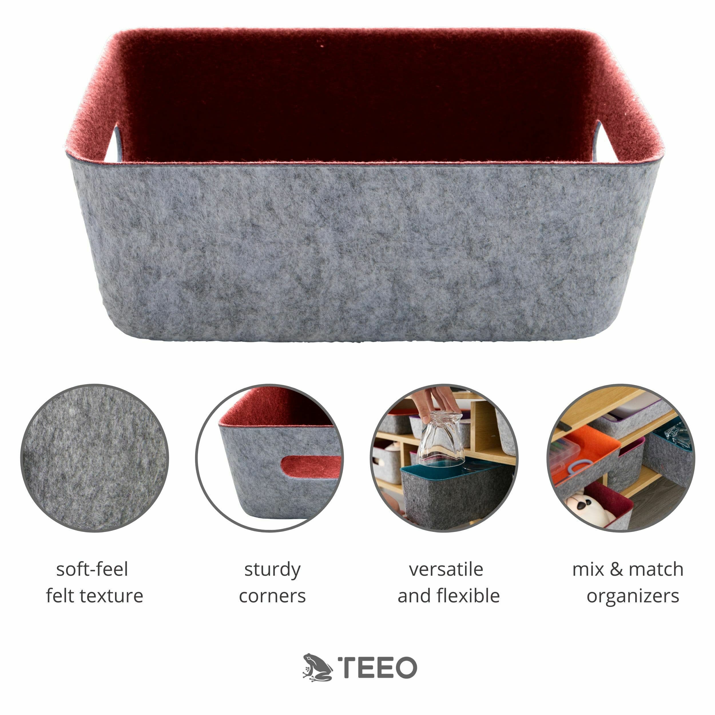 Felt Drawer Organizer Storage Trays, Pack of 3 alternate